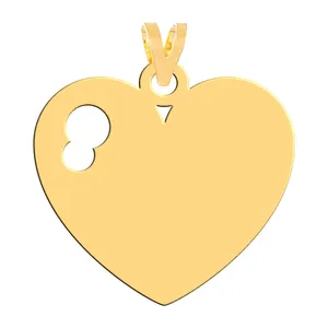 آویز گردنبند طلا 18 عیار زنانه فرشته مدل قلب WNL-000325