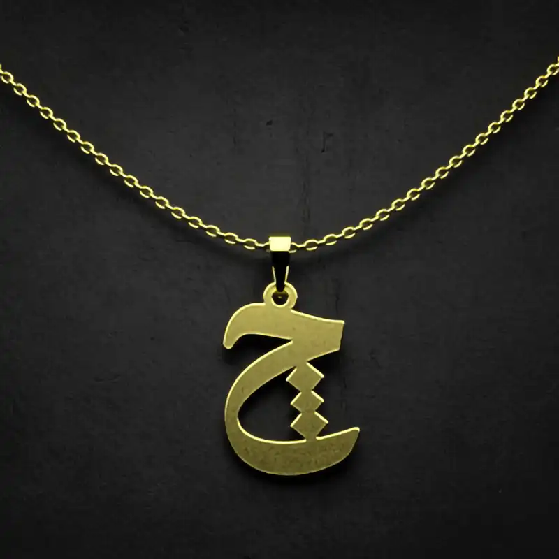 گردنبند طلا 18 عیار زنانه مدوپد مدل حرف چ کد I3-1-1371