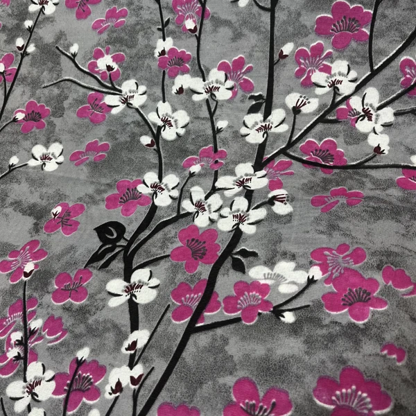 پارچه ملحفه عرض 2 متر مدل گلدار رنگ سرخابی