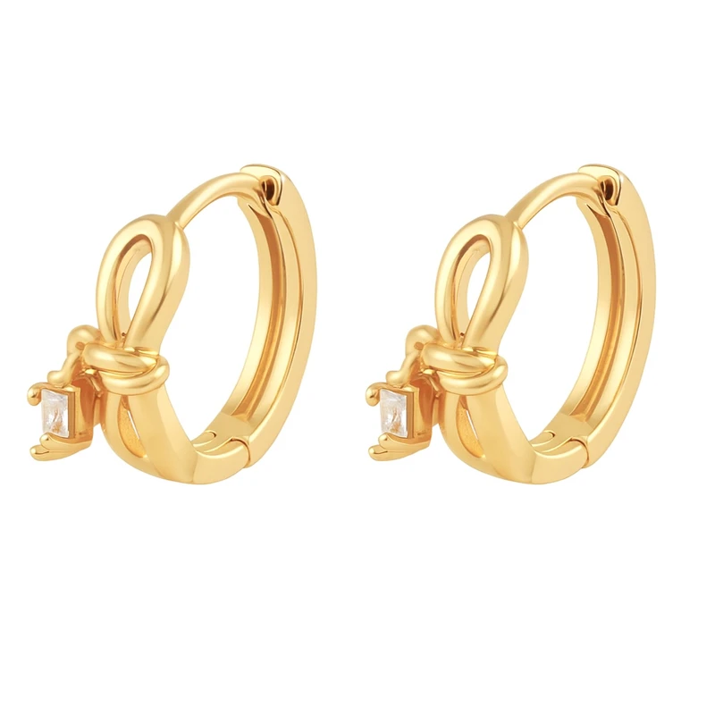 گوشواره حلقهای زنانه ژوپینگ مدل پاپیون کد AAC1300