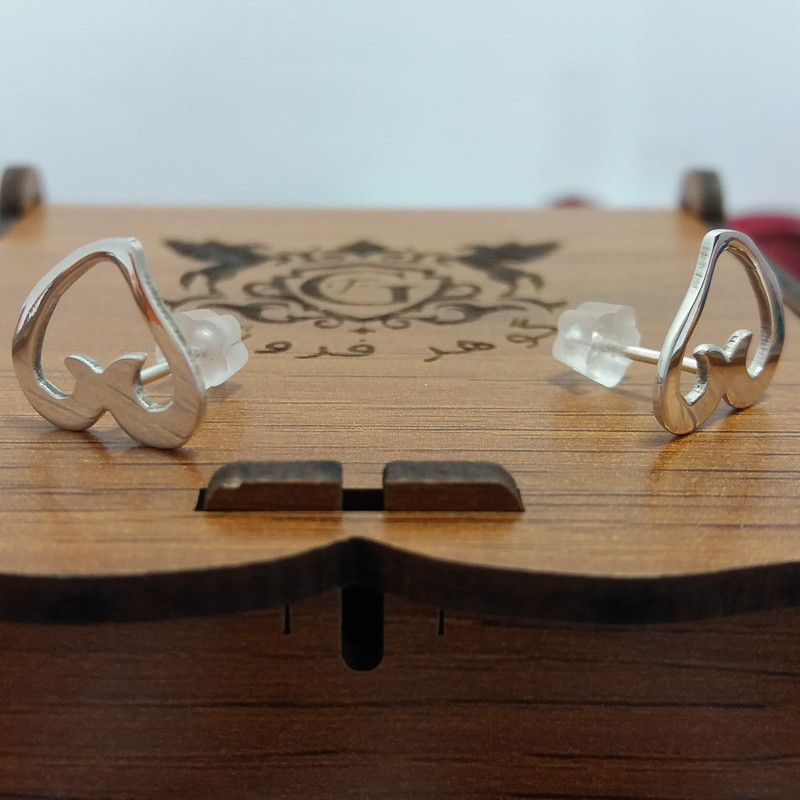 گوشواره نقره زنانه مدل قلب گوشواره نقره زنانه مدل قلب