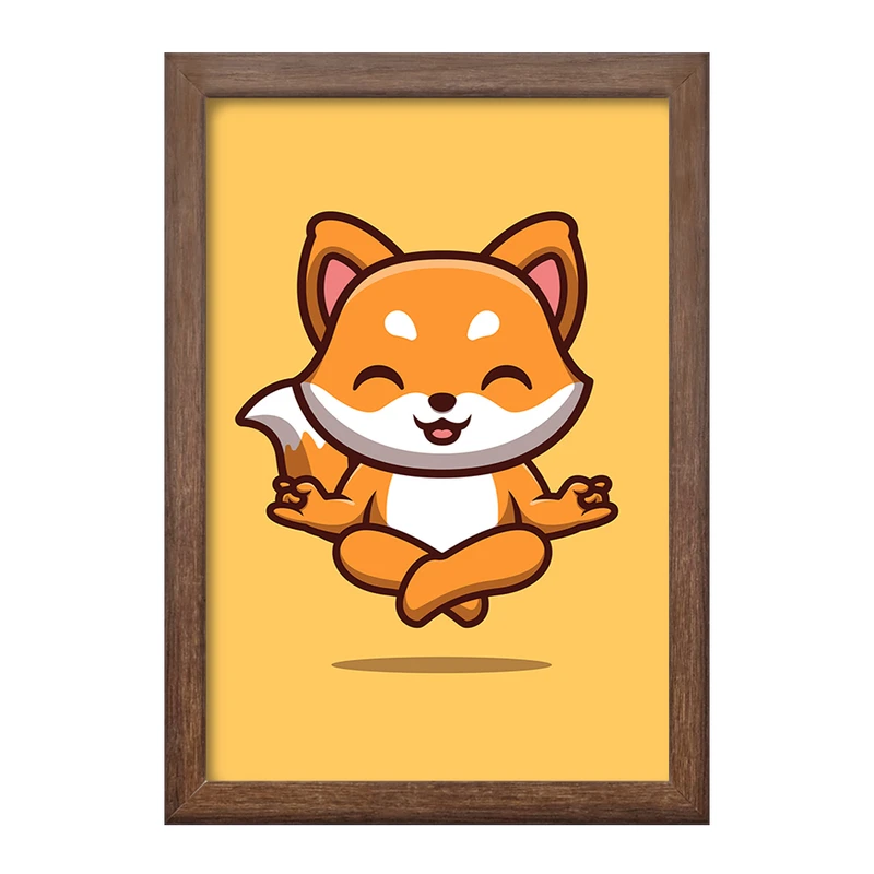 تابلو خندالو طرح حیوانات بامزه روباه کد 29447