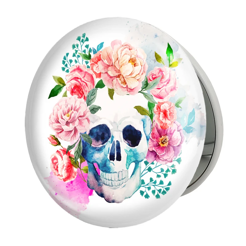 آینه جیبی خندالو طرح اسکلت Skleton مدل تاشو کد 1190 