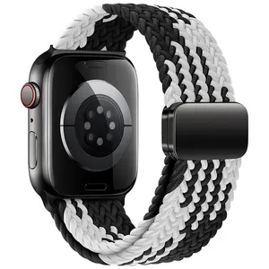 Masir Braided Bicolor Magnetic Clasp Strap suitable for Apple Watch Series 1/2/3/4/5/6/7/8/9/SE/ULTRA/ULTRA 2 42/44/45/49mm