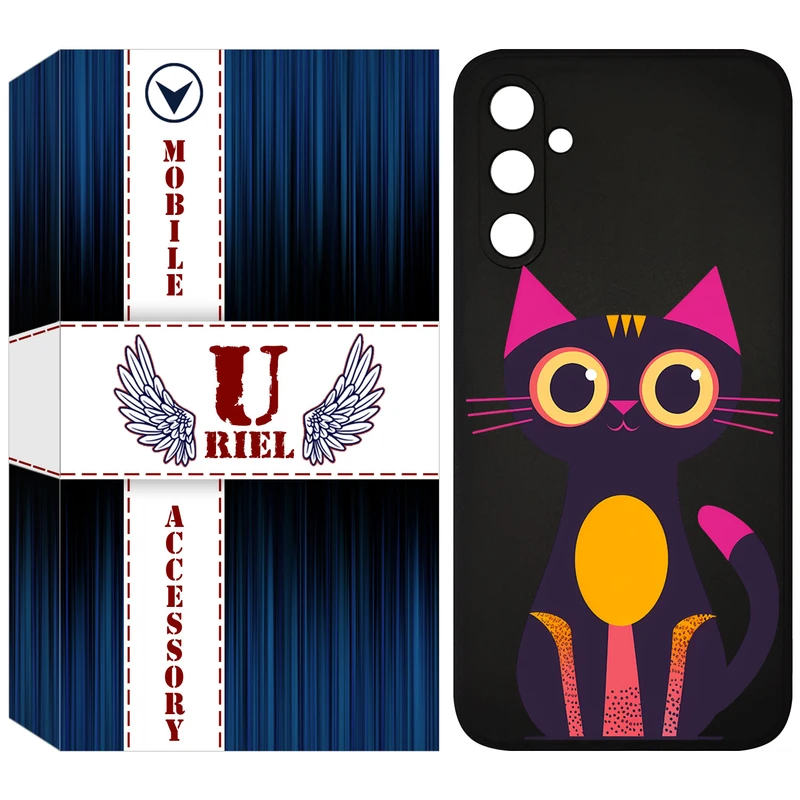 کاور یوریل قاب مدل KSH کد 46 طرح گربه مناسب برای گوشی موبایل سامسونگ Galaxy S23 FE