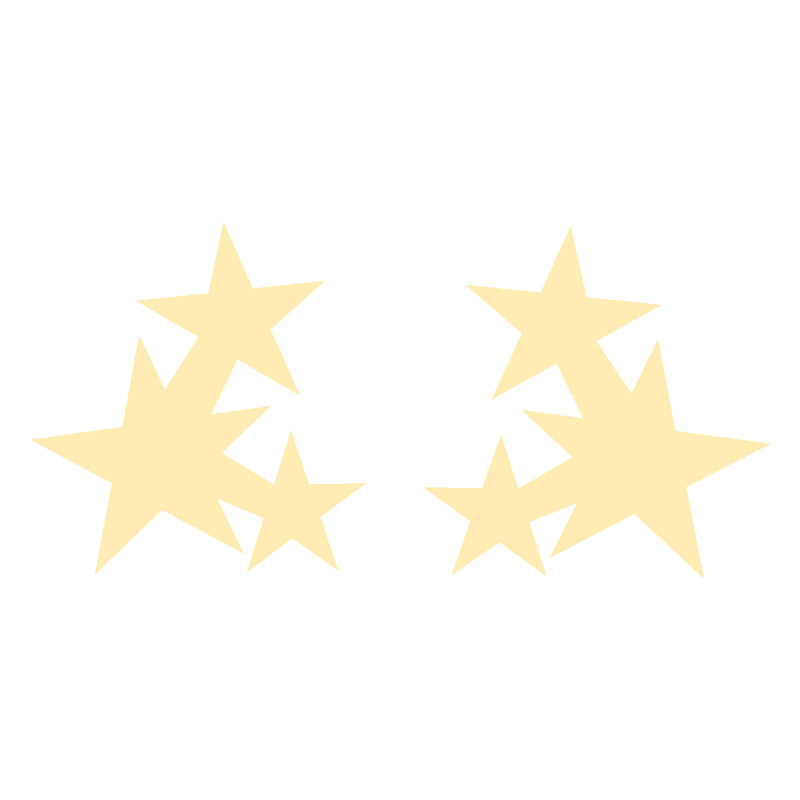 گوشواره طلا 18 عیار زنانه الن نار مدل ستاره 5143