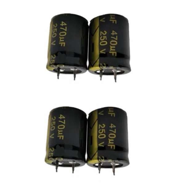 خازن الکترولیت مدل 470 میکروفاراد 250 ولت بسته 4 عددی