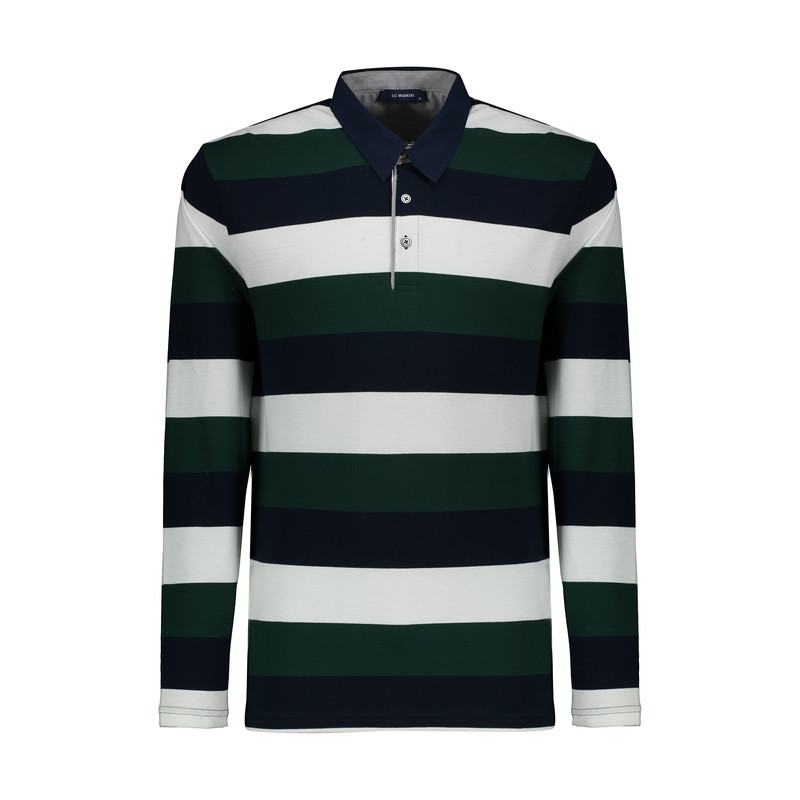 پولوشرت مردانه ال سی وایکیکی مدل 0SL789Z8-LFL-DARKGREENSTRIP