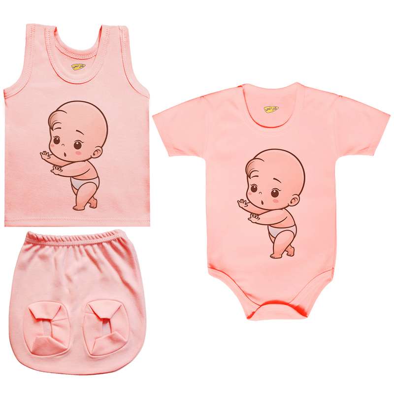 ست 3 تکه لباس نوزادی کارانس مدل PRSZS-3281