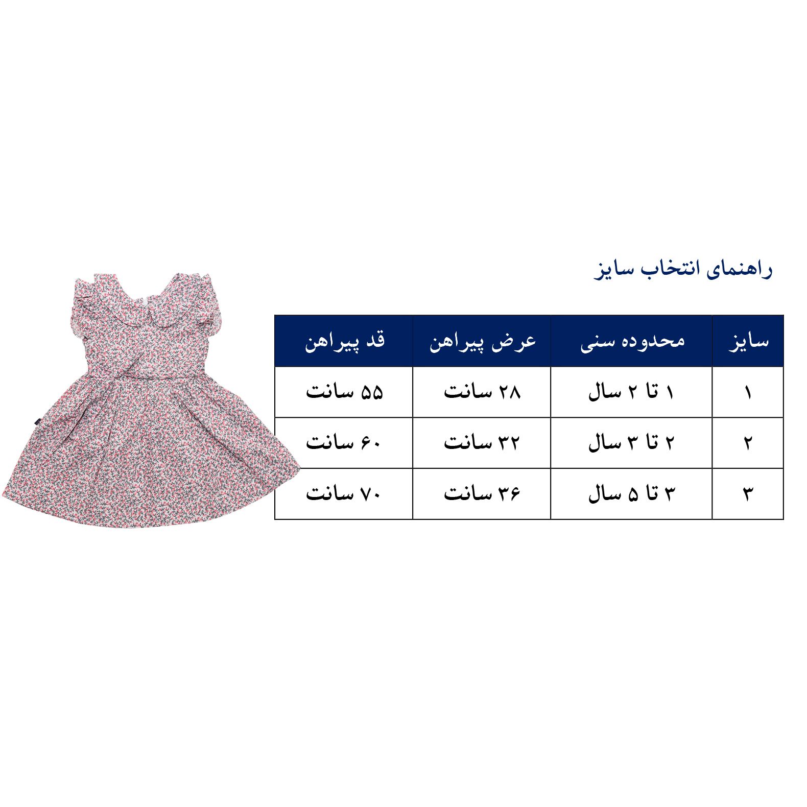 پیراهن آستین تا روی شانه دخترانه گنجشکک مدل پوپلین تابستانه طرح شکوفه بهار -  - 2