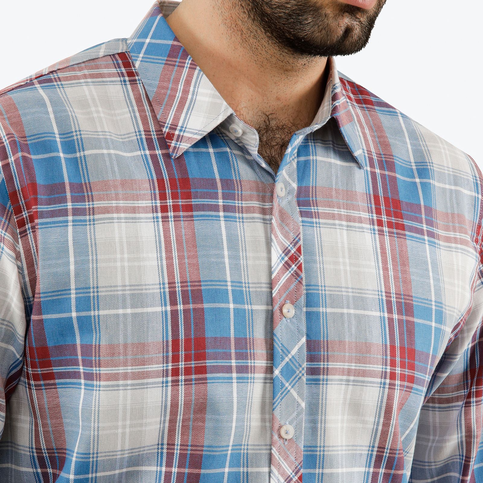 پیراهن آستین بلند مردانه پاتن جامه مدل نخی 102721020247299  -  - 6