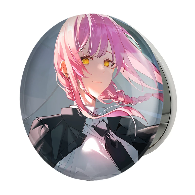 آینه جیبی خندالو طرح ماکیما انیمه مرد اره ای Chainsaw Man مدل تاشو کد 17950 