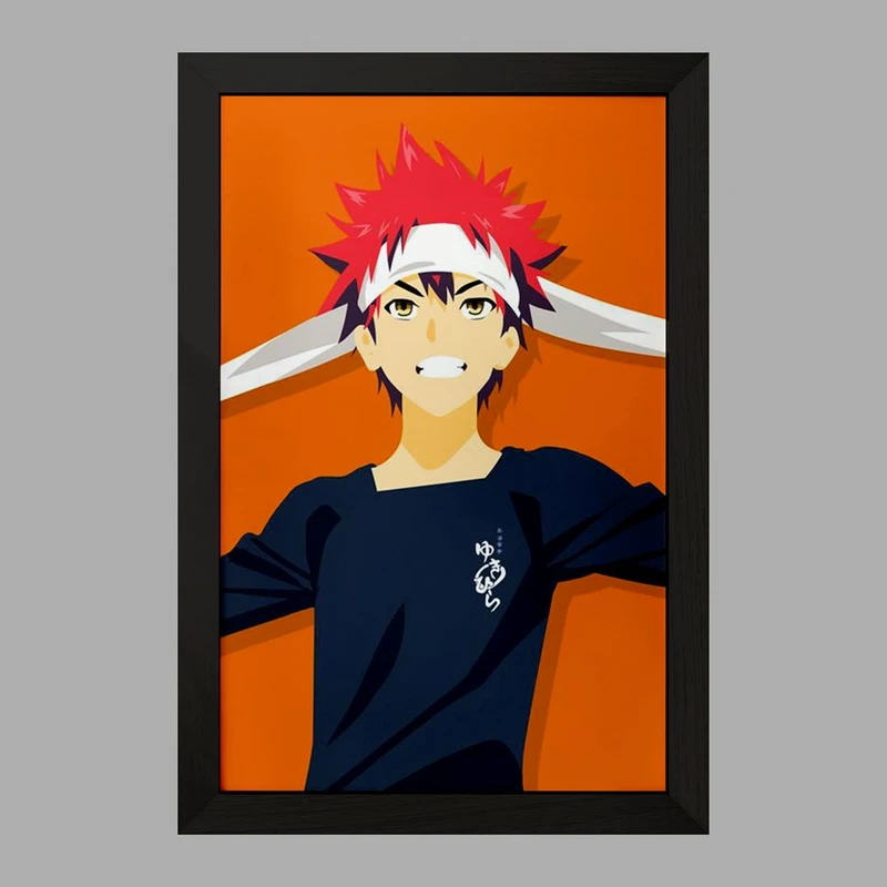 تابلو خندالو مدل سوما انیمه جنگ غذاها Food Wars  کد 16963