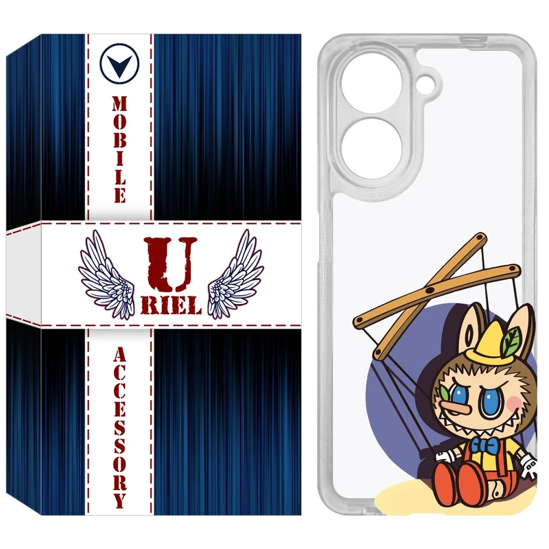 کاور یوریل مدل Clear کد 108 طرح لبوبو Labubu مناسب برای گوشی موبایل شیائومی Redmi A5 4G / Poco C71