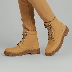 نیم بوت مردانه چرم مشهد مدل j6199-014