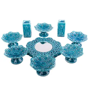 مجموعه ظروف 7 سین 9 پارچه مدل دریا کد 2202