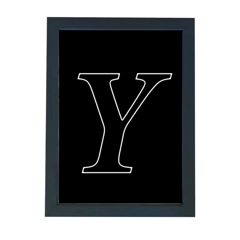 تابلو گالری چهره پرداز رخ مدل حرف Y طرح عاشقانه دکوری کد Alphabet_10025