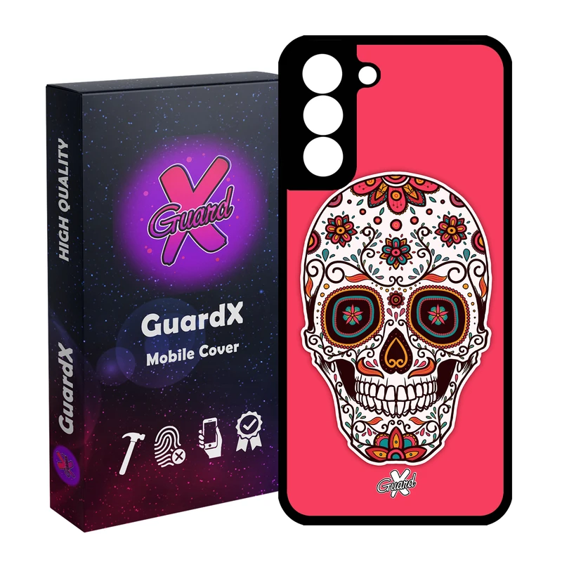 کاور گارد ایکس طرح Skull مدل Glass10116 مناسب برای گوشی موبایل سامسونگ Galaxy S21 FE