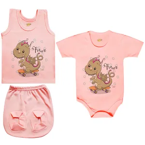 ست 3 تکه لباس نوزادی کارانس مدل PRSZS-3119