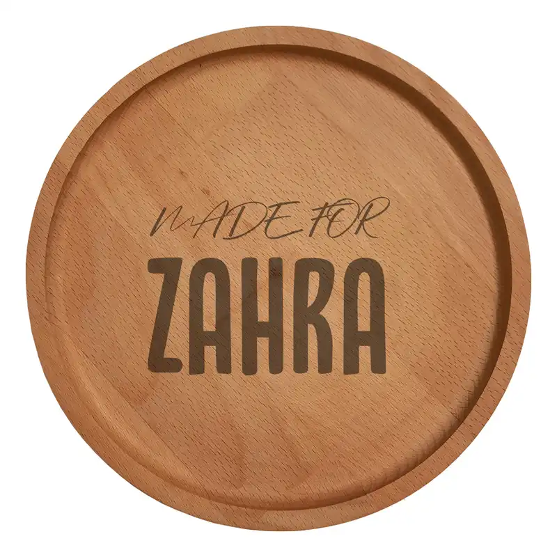 بشقاب چوبی مدل زهرا