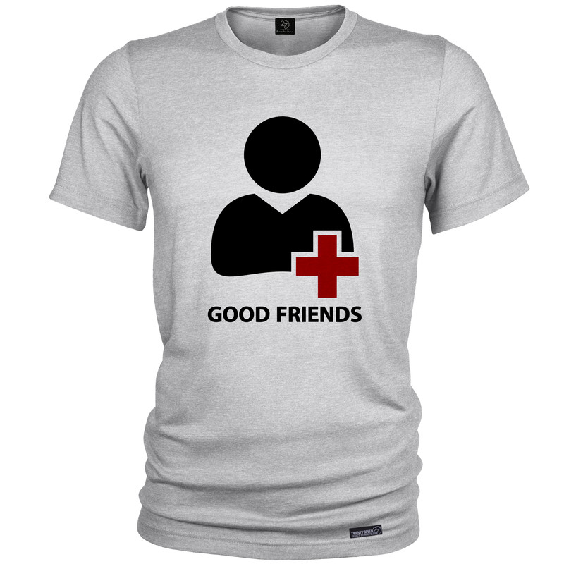 تی شرت آستین کوتاه مردانه 27 مدل Good Friends کد MH982