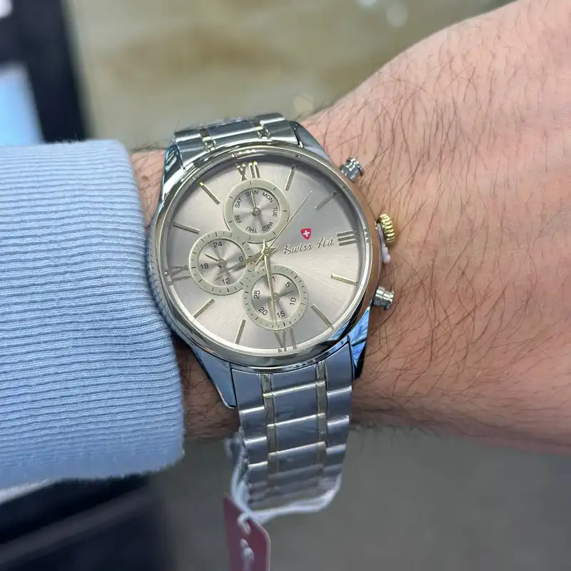 ست ساعت مچی عقربه ای  زنانه و مردانه سوئیس آرت مدل 612906