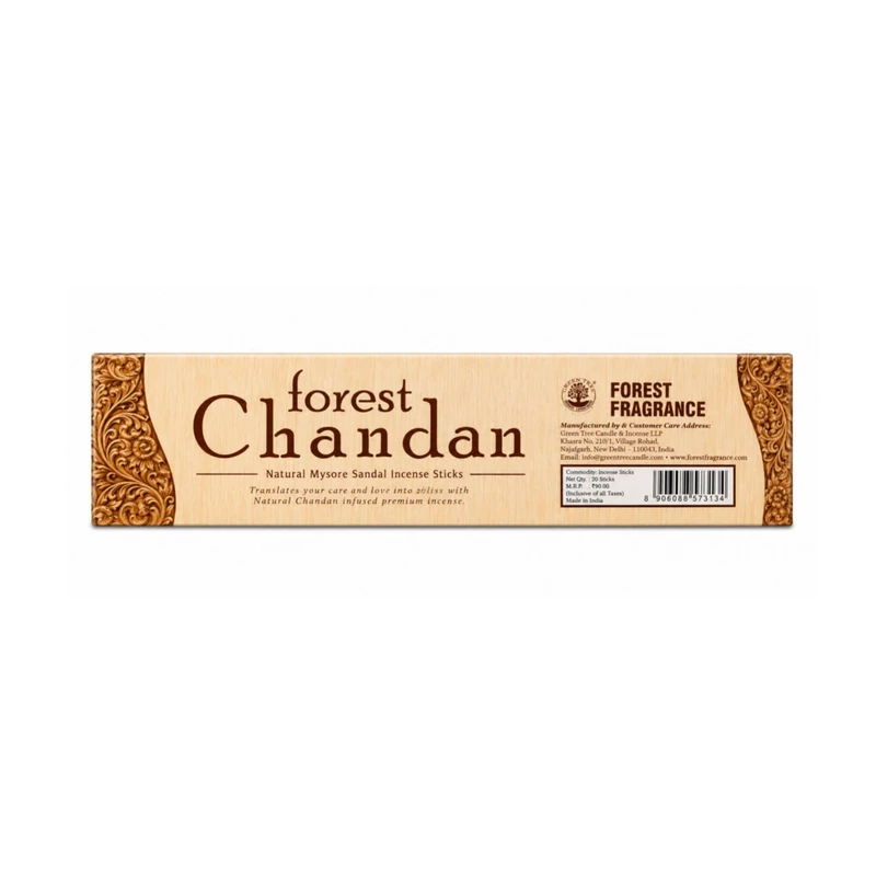 عود دست‌ساز مدل فارست چندان forest chandan رایحه چوب صندل بسته 10 عددی