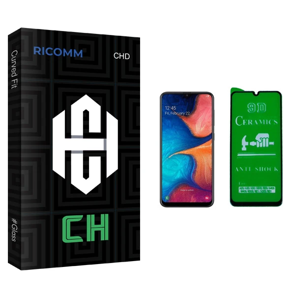 محافظ صفحه نمایش 9D ریکام مدل CH glass مناسب برای گوشی موبایل سامسونگ Galaxy A20 / A30 / A50 / M30