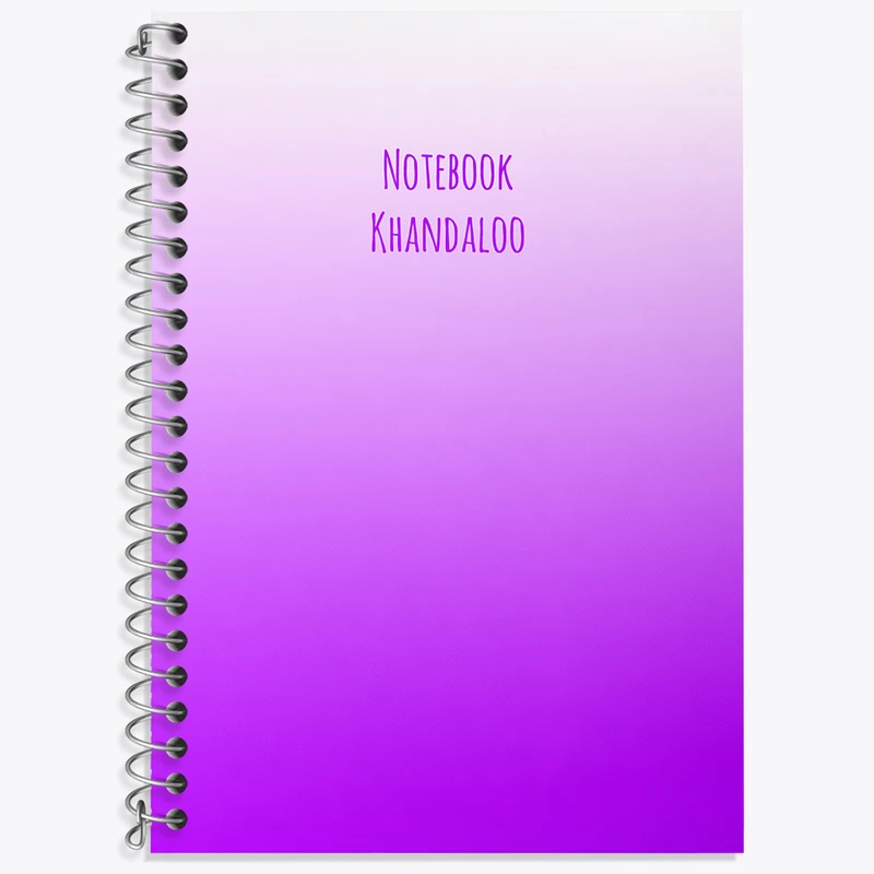 دفتر زبان 50 برگ خندالو مدل دو خط طرح رنگ بنفش کد N5447