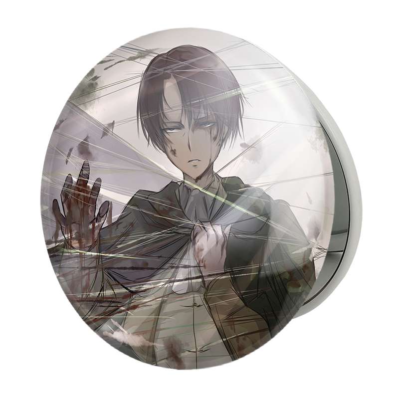 آینه جیبی خندالو طرح لیوای انیمه اتک آن تایتان Attack on Titan مدل تاشو کد 18619 آینه جیبی خندالو طرح لیوای انیمه اتک آن تایتان Attack on Titan مدل تاشو کد 18619