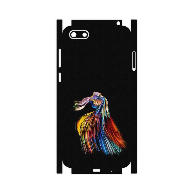 برچسب پوششی ماهوت مدل Rainbow Hair Digital Art-FullSkin مناسب برای گوشی موبایل هوآوی Y5 Prime 2018
