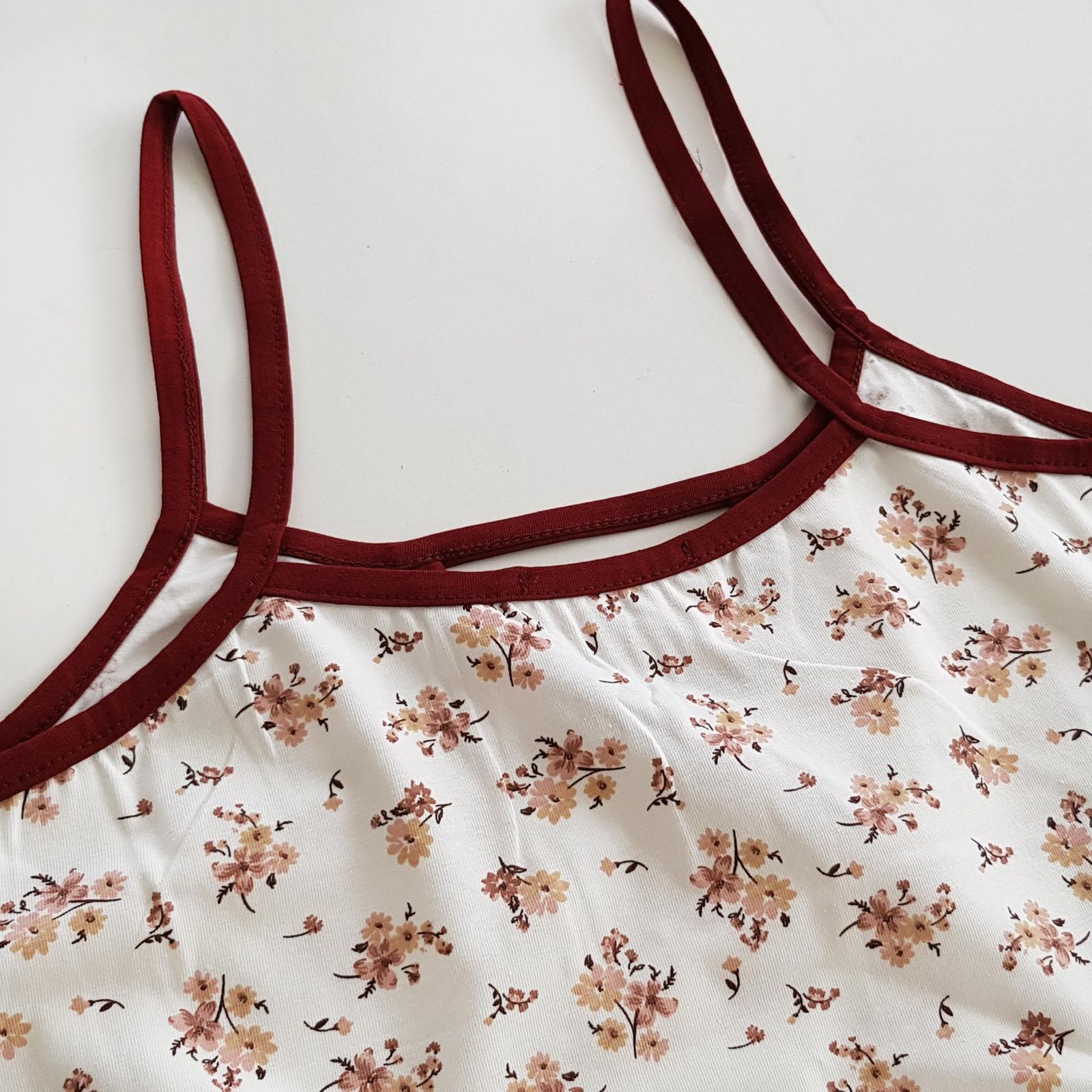 ست تاپ و شلوارک زنانه کوزا مدل پنبه ای کد 9184-3 رنگ زرشکی -  - 6