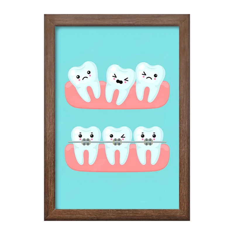 تابلو خندالو طرح دندان و دندان پزشکی کودکانه کد F9819