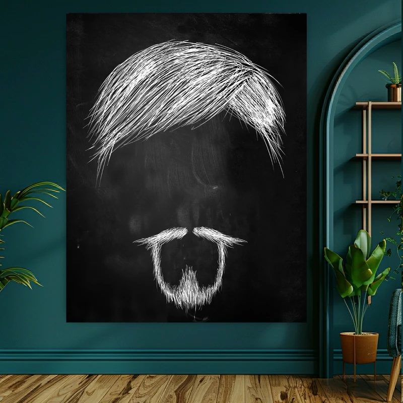  پوستر طرح مخمل آرایشگاه مردانه مدل ریش مهندسی کد FP104845