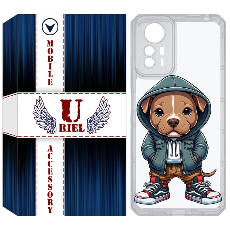 کاور یوریل مدل Clear کد 66 طرح سگ قهوه ای مناسب برای گوشی موبایل شیائومی Redmi Note 12S