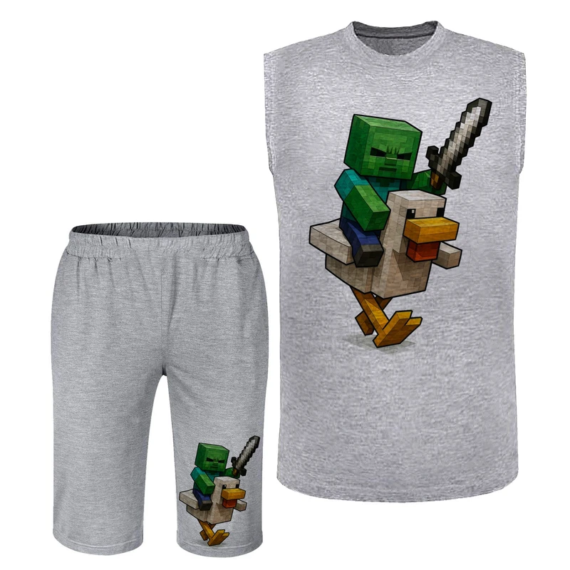ست تاپ و شلوارک مردانه مدل ماینکرفت