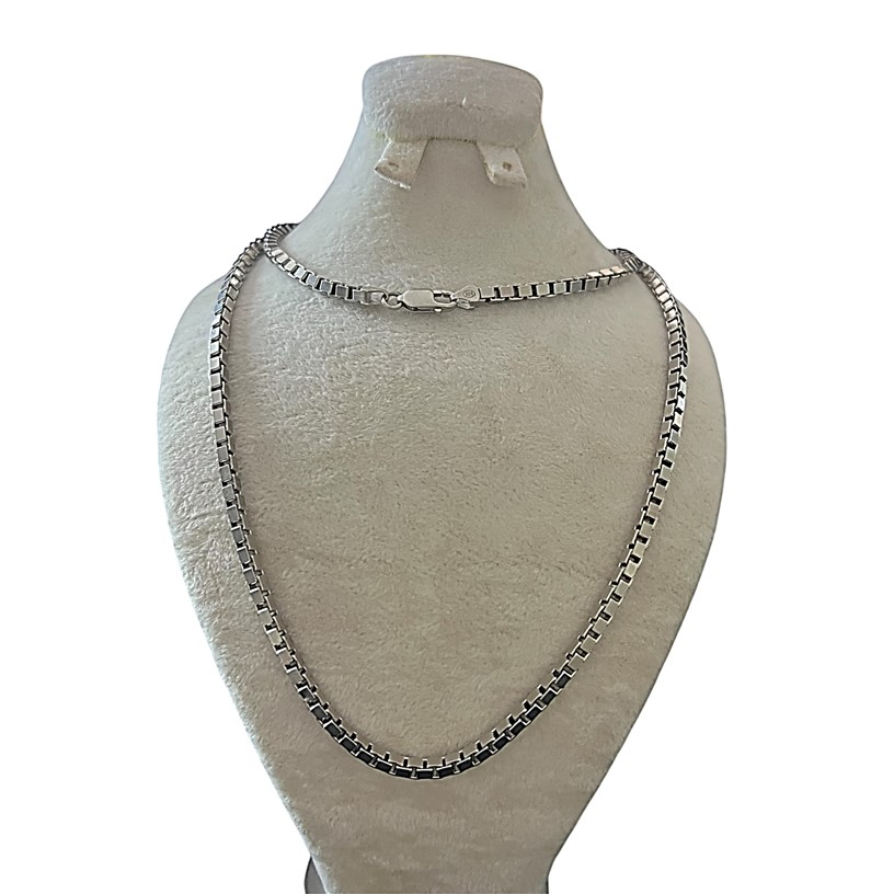 زنجیر نقره مردانه کد glsr-282