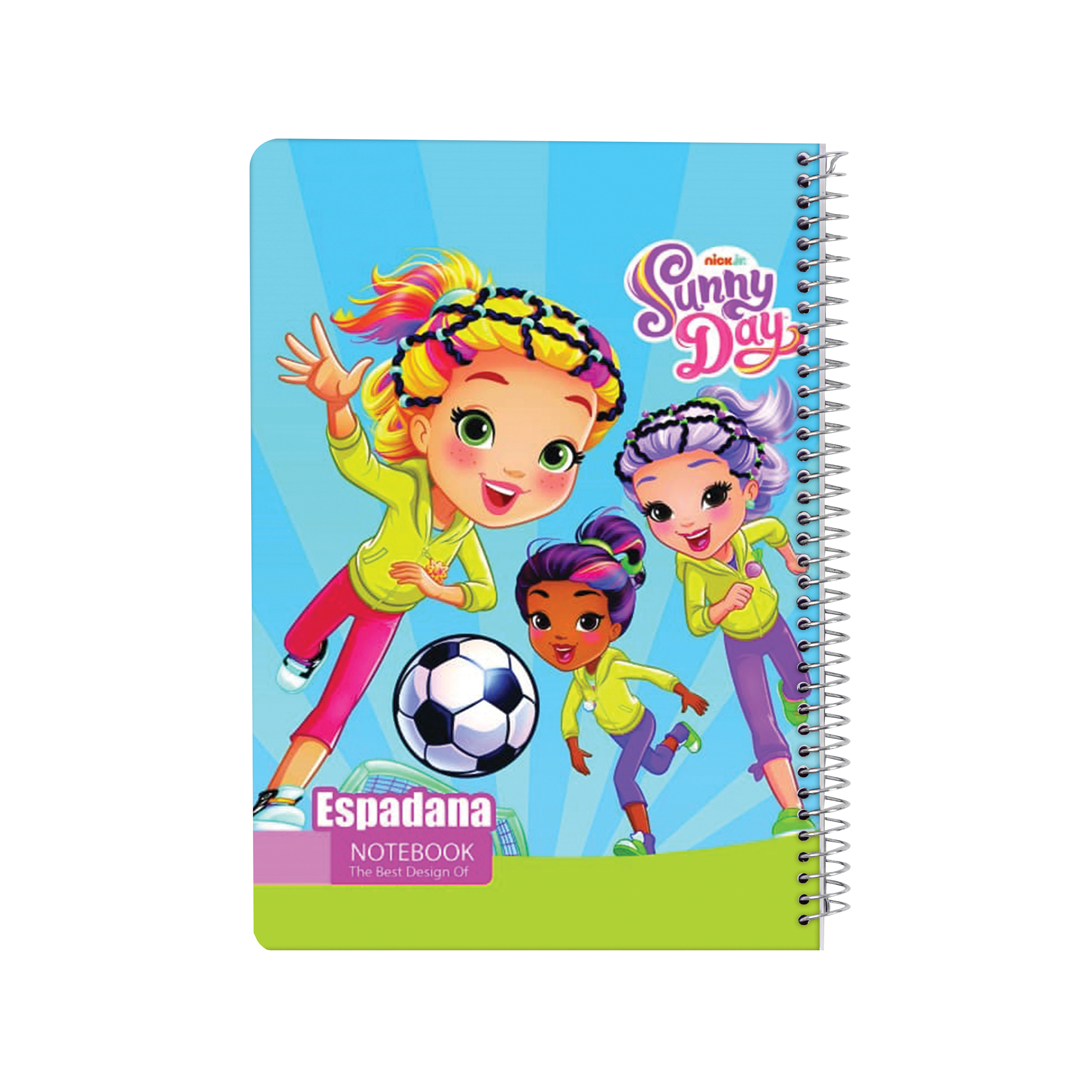 دفتر مشق 50 برگ اسپادانا طرح دختران فوتبالیست کد FG50