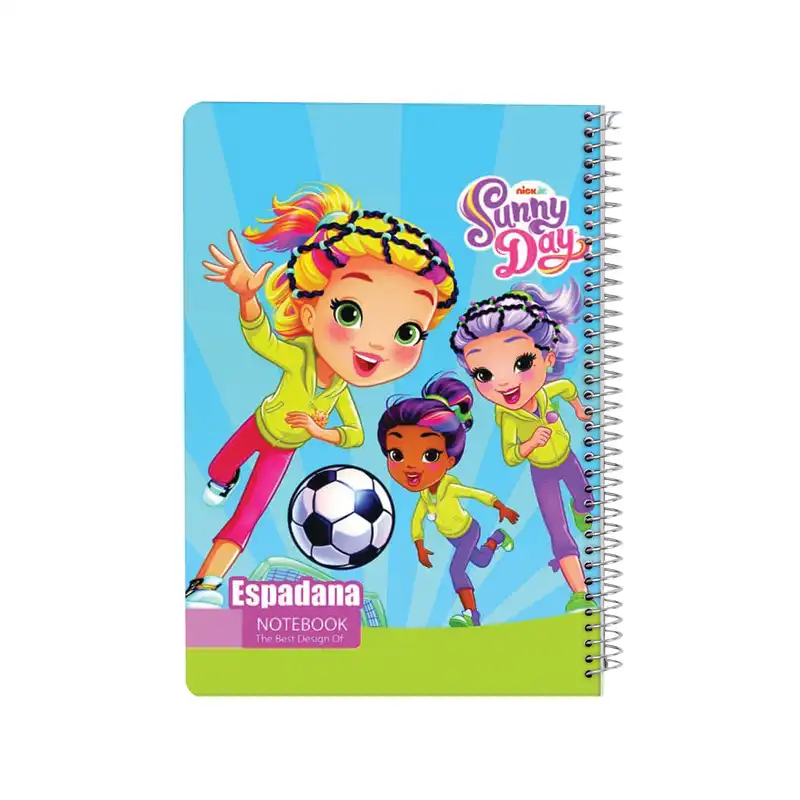 دفتر مشق 50 برگ اسپادانا طرح دختران فوتبالیست کد FG50