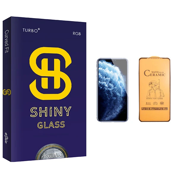 محافظ صفحه نمایش سرامیکی آتوچبو مدل Shiny Glass مناسب برای گوشی موبایل اپل iPhone 11 Pro Max