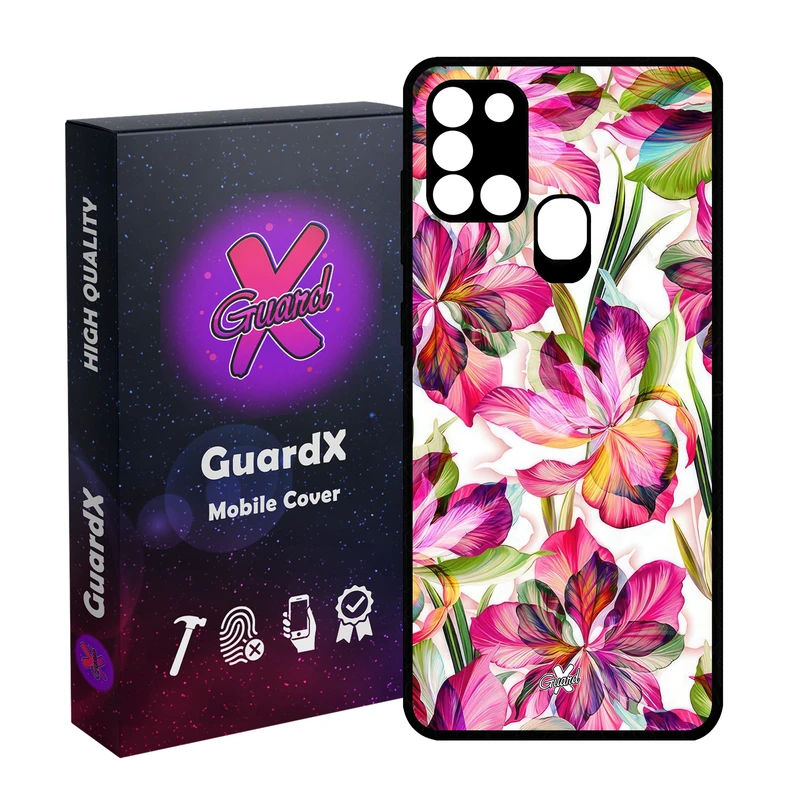 کاور گارد ایکس طرح گل مدل Glass10677 مناسب برای گوشی موبایل سامسونگ Galaxy A21s