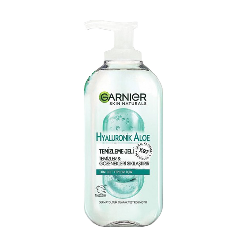 ژل شستشو صورت گارنیه مدل Hyaluronic Aloe حجم 200 میلی لیتر