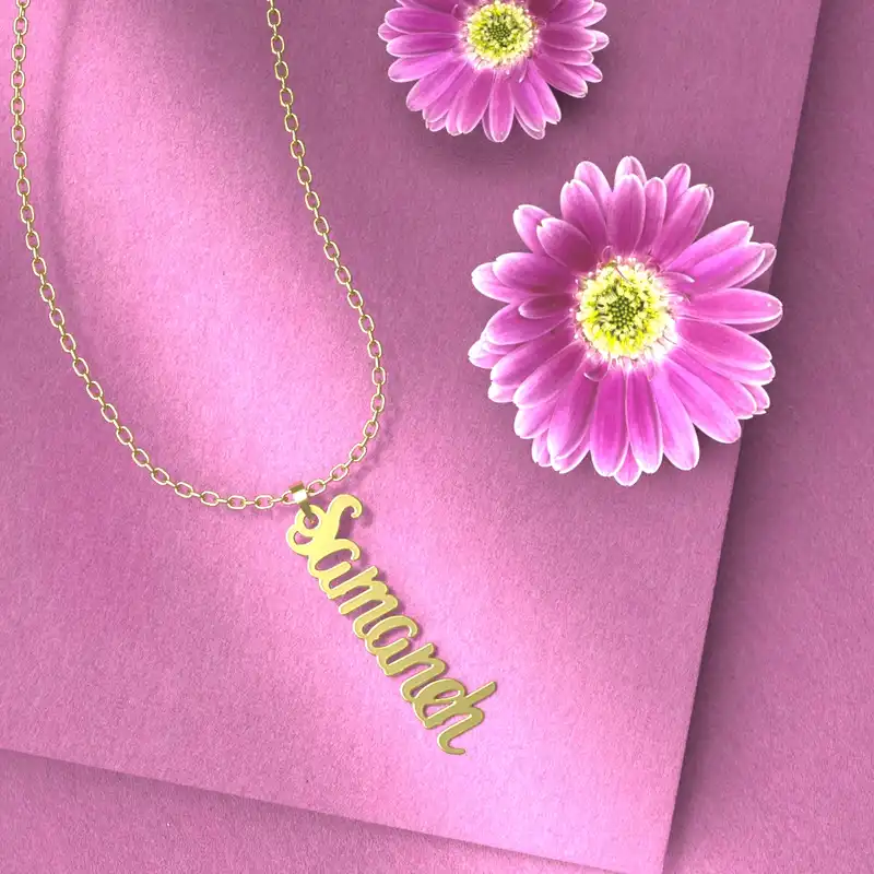 گردنبند طلا 18 عیار زنانه مدوپد مدل samaneh