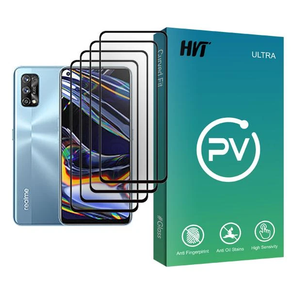 محافظ صفحه نمایش اچ وی تی مدل PV Glass MIX004 مناسب برای گوشی موبایل ریلمی 7 Pro بسته چهار عددی
