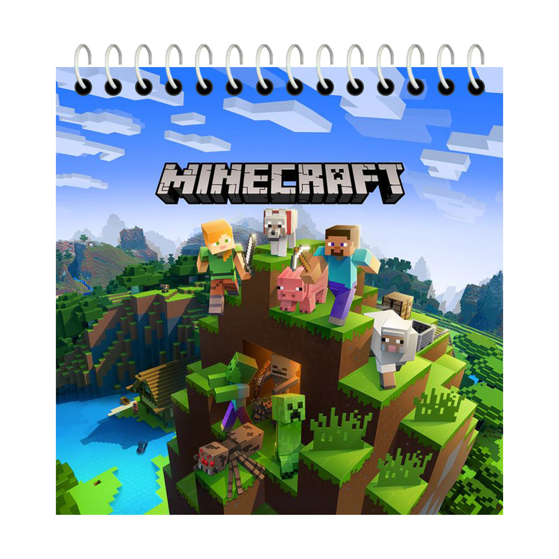 دفترچه یادداشت 50 برگ آلبالو مدل ماینکرافت کد 4122