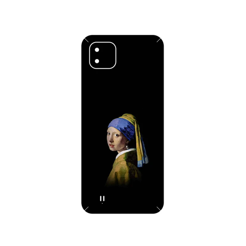 برچسب پوششی ماهوت مدل Girl with a Pearl Earring of Vermeer مناسب برای گوشی موبایل ریلمی C11 2021