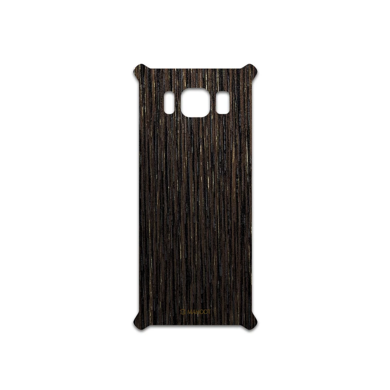 برچسب پوششی ماهوت مدل Dark-Gold-Stripes-Wood مناسب برای گوشی موبایل سامسونگ Galaxy S8 Active