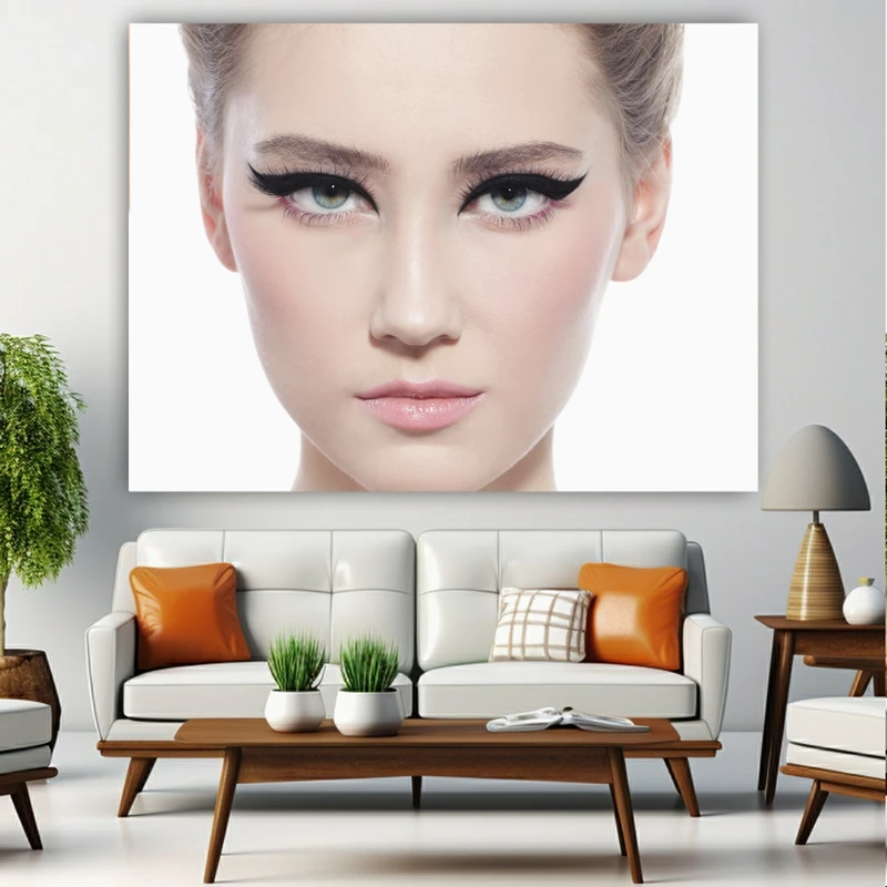 تابلو بوم طرح مخمل میکاپ مدل خط چشم کد AR304232