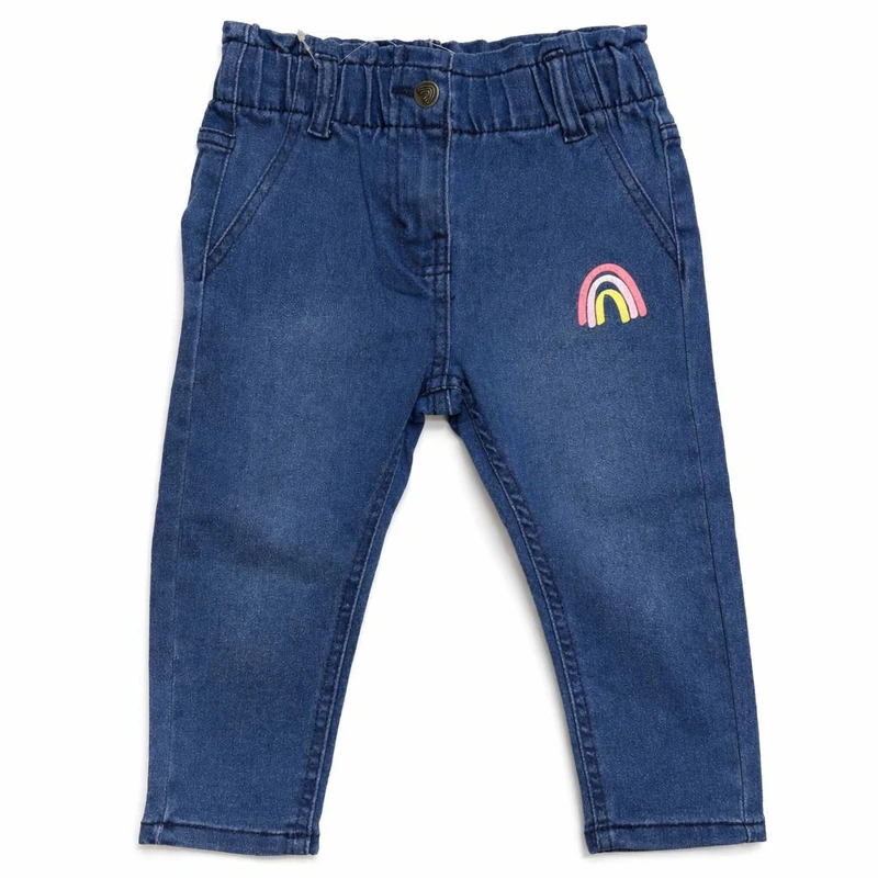 شلوار جین معمولی (regular fit) دخترانه ایمپی دیمپی مدل رنگین کمان