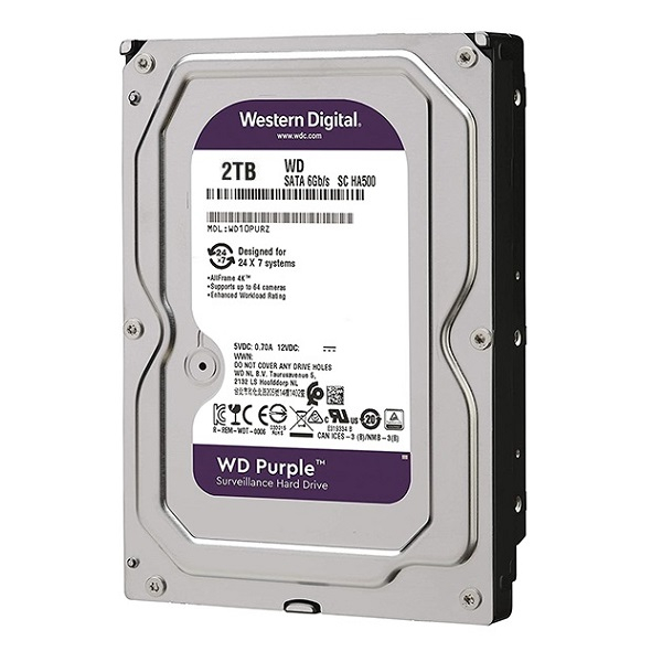 هارددیسک اینترنال وسترن دیجیتال مدل Purple WD10PURZ ظرفیت 2 ترابایت